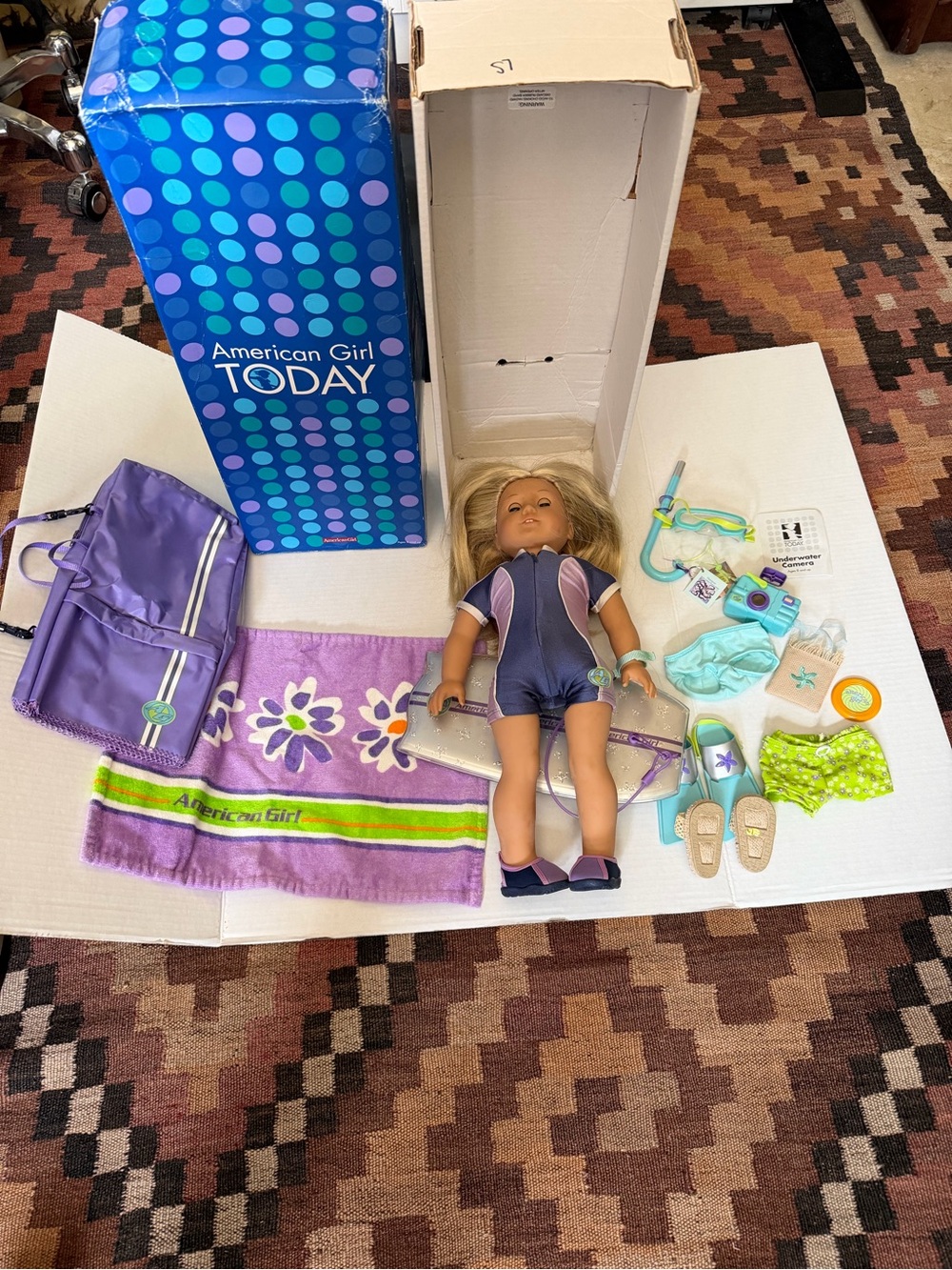 American Kai Hopkins doll from 2003 with mix lot of accessories and box